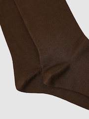 Reiss Chocolate Sacha Silk-Blend Socks - Image 3 of 3
