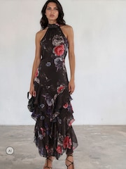 Κόκκινο Floral - Φόρεμα Religion Taylor Maxi με φούστα με βολάν - Εικόνα 3 από 8