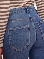 PIECES Blue High Waisted Flare Leg Jeans - Image 4 of 6