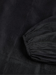 Ted Baker Black Knit Rib Collar Aubreei Blouse with Balloon Sleeves - Image 5 of 6
