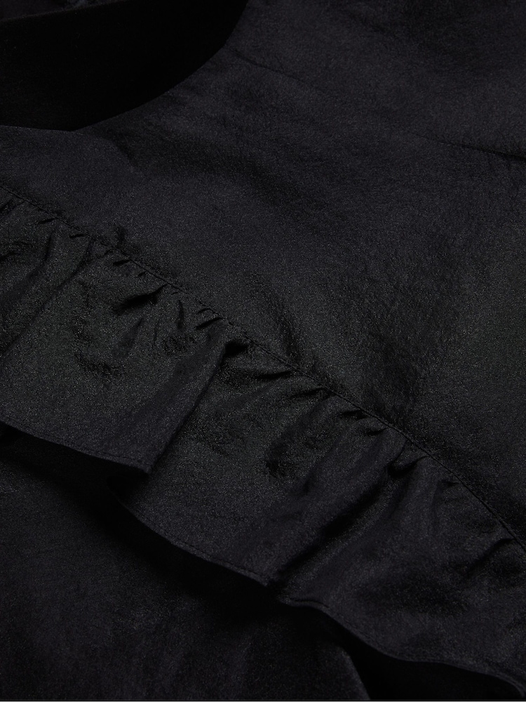 Ted Baker Black Knit Rib Collar Aubreei Blouse with Balloon Sleeves - Image 6 of 6