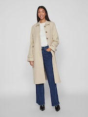 VILA Natural Trench Coat - Image 2 of 8