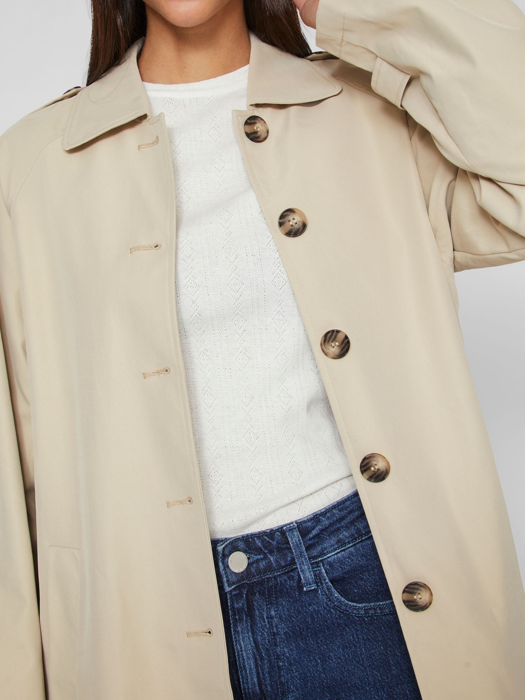 Vila vithree long trenchcoat best sale