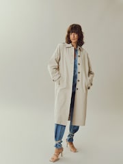 VILA Natural Trench Coat - Image 6 of 8