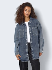 NOISY MAY Blue 100% Cotton Oversized Denim Shacket - Image 1 of 7