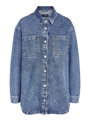 NOISY MAY Blue 100% Cotton Oversized Denim Shacket - Image 6 of 7