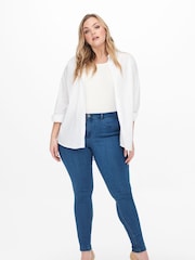ONLY Curve Light Blue Push Up Sculpting Skinny Jeans - Image 4 of 8