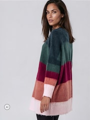 Religion Green Oversized Katya Jumper Dress In Bold Stripe - Image 4 of 8