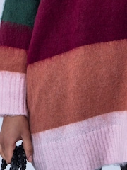 Religion Green Oversized Katya Jumper Dress In Bold Stripe - Image 5 of 8