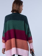 Religion Green Oversized Katya Jumper Dress In Bold Stripe - Image 6 of 8