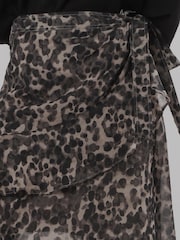 Religion Animal Stage Midi Wrap Assymetric Skirt - Image 6 of 8