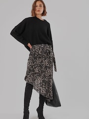 Religion Animal Stage Midi Wrap Assymetric Skirt - Image 8 of 8