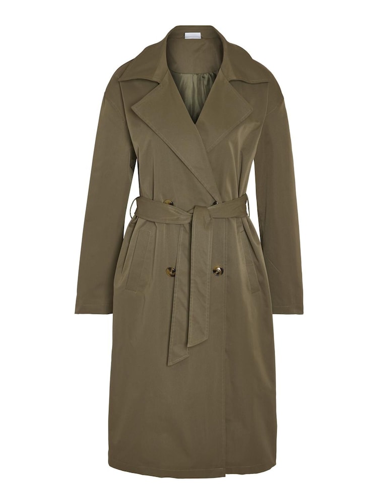 NOISY MAY Green Belted Trench Coat - Image 6 of 7