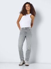 NOISY MAY Grey High Waisted Mom Jeans - Image 2 of 8