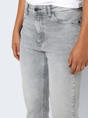 NOISY MAY Grey High Waisted Mom Jeans - Image 5 of 8