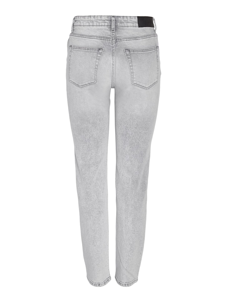 NOISY MAY Grey High Waisted Mom Jeans - Image 8 of 8