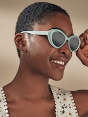 Mint Green Polarized Soft Cateye Sunglasses - Image 1 of 6
