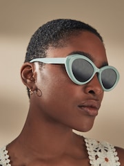 Mint Green Polarized Soft Cateye Sunglasses - Image 2 of 6