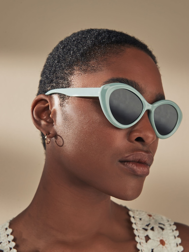Mint Green Polarized Soft Cateye Sunglasses - Image 2 of 6