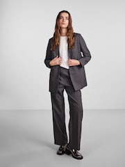 PIECES Grey High Waisted Wide Leg Trousers - Image 4 of 7