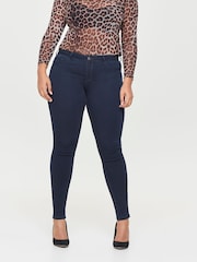 ONLY Curve Blue Push Up Sculpting Skinny Jeans - Image 1 of 6