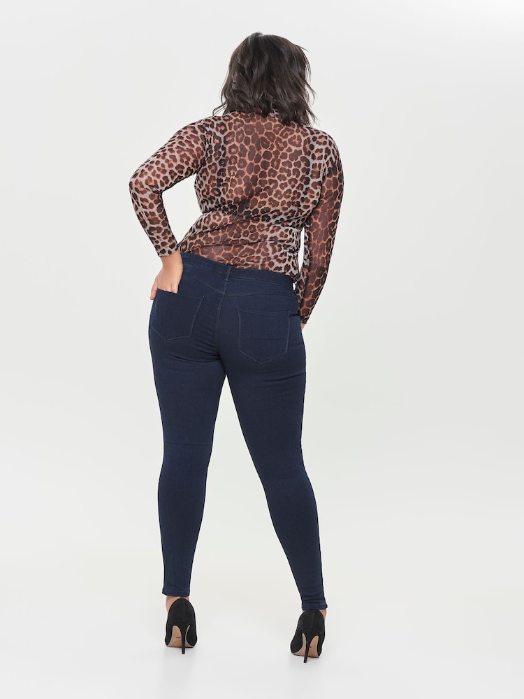 ONLY Curve Blue Push Up Sculpting Skinny Jeans - Image 2 of 6