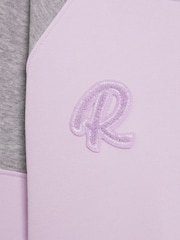 Reiss Lilac Bryce 9-14 yrs Colourblock Motif Jersey Jumper - Image 6 of 6