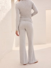 Серый - self. Foldover Waistband Trousers - Image 4 of 7