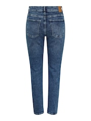 PIECES Blue High Waisted Mom Jeans - Image 6 of 6