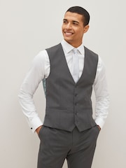 Charcoal Grey Regular Fit Waistcoat - Image 1 of 10