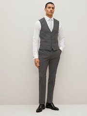 Charcoal Grey Regular Fit Waistcoat - Image 2 of 10