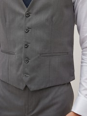 Charcoal Grey Regular Fit Waistcoat - Image 6 of 10