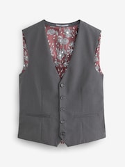 Charcoal Grey Regular Fit Waistcoat - Image 9 of 10