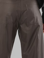 Religion Grey Straight Leg 5 Pocket Faux Leather Jane Trousers - Image 6 of 7