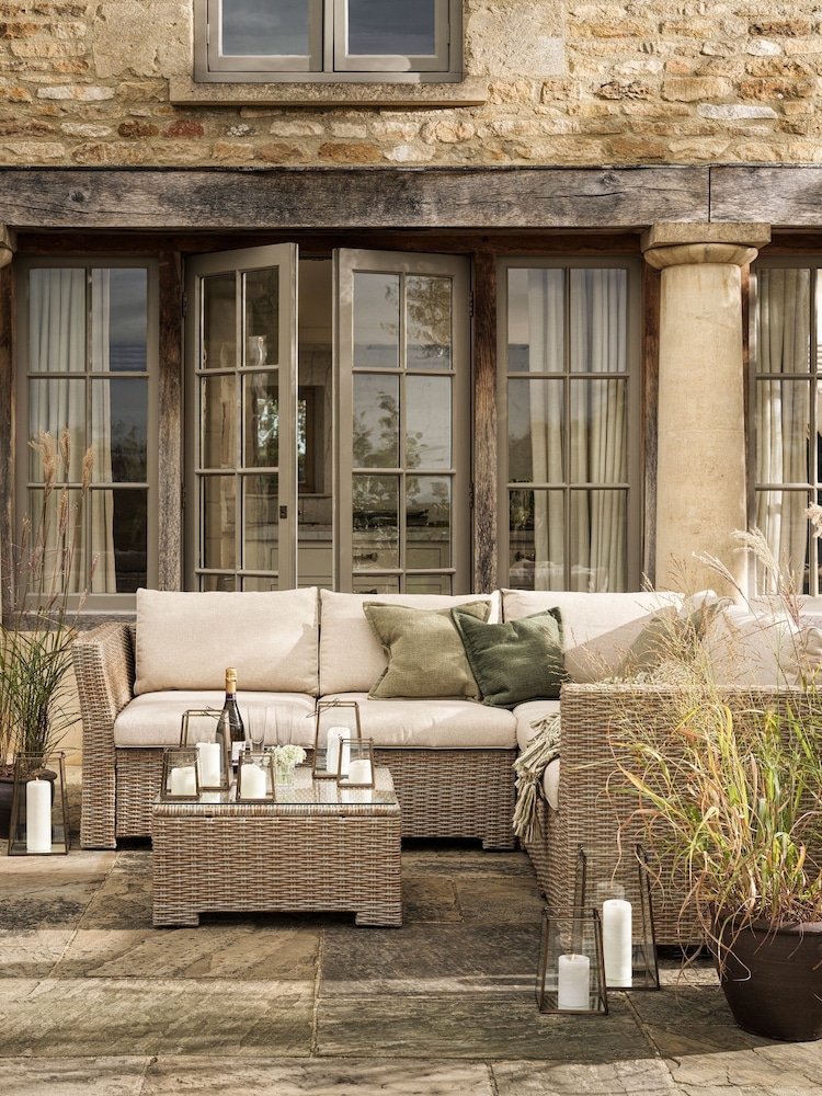 Cotswold Company Cream Corner Sofa Garden Lounge Set - Image 1 of 5