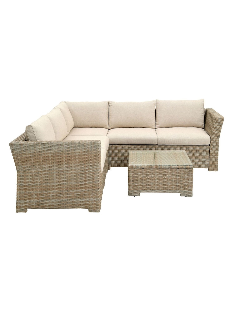 Cotswold Company Cream Corner Sofa Garden Lounge Set - Image 2 of 5