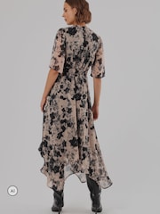 Religion Nude Solstice Tea Desk to Dinner Dress with Crew Neck Print - Image 6 of 8