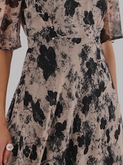 Religion Nude Solstice Tea Desk to Dinner Dress with Crew Neck Print - Image 8 of 8