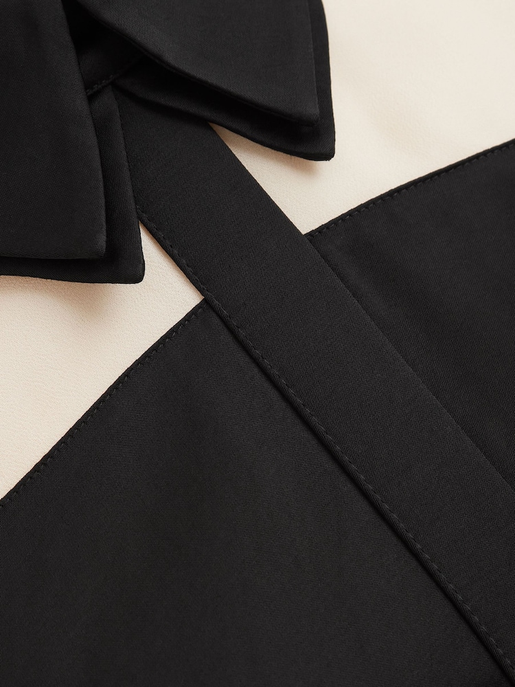 Reiss Black Veneto Fitted Shirt Mini Dress - Image 5 of 5
