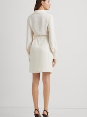 Lauren Ralph Lauren Cream Georgette Wrap Shirt Dress - Image 2 of 9