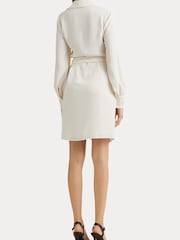 Lauren Ralph Lauren Cream Georgette Wrap Shirt Dress - Image 5 of 9
