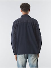 Pretty Green Navy Mountfield 100% Cotton Overshirt - Image 2 of 4