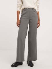 JD Williams Grey Adjustable Waist Wide Leg Trousers - Image 2 of 3