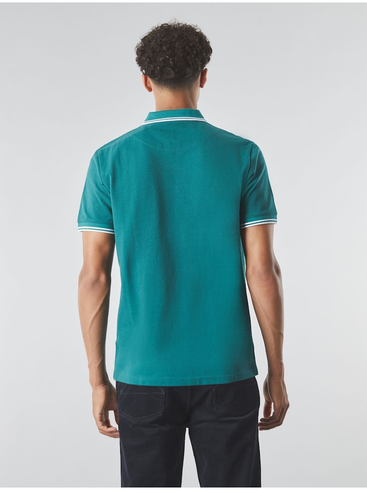Pretty Green Barton Tip 100% Cotton Polo Shirt - Image 2 of 4