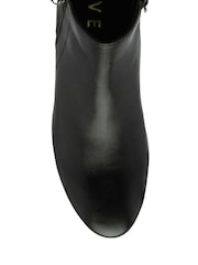 Ravel Black Leather Heeled Ankle Boots - Image 4 of 4