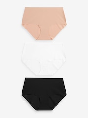 Noir/Blanc/Praline Nude - Lot 3 culottes invisibles Comfort - Image 1 de 4