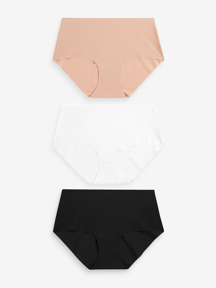 Noir/Blanc/Praline Nude - Lot 3 culottes invisibles Comfort - Image 1 of 4