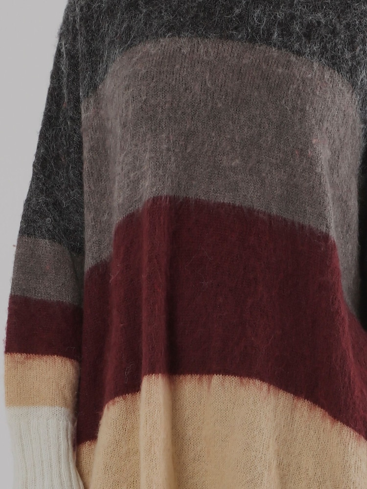 Religion Grey Oversized Katya Jumper Dress In Bold Stripe - Image 7 of 7