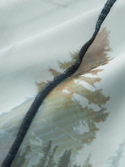 Blue Landscape Mesh Midi Skirt - Image 6 of 6