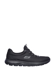 Schwarz Chrom - Skechers Damen Summits Slipper-Sport Turnschuhe - Bild 1 von 6